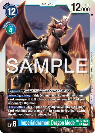 Imperialdramon: Dragon Mode (Event Pack 6) (BT12-030) [Across Time] Foil