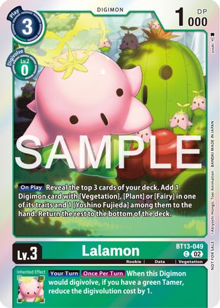 Lalamon (Event Pack 6) (BT13-049) [Versus Royal Knights] Foil - Deck Out Gaming