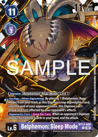 Belphemon: Sleep Mode (Event Pack 6) (BT13-088) [Versus Royal Knights] Foil - Deck Out Gaming