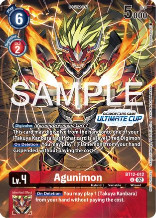 Agunimon (Ultimate Cup 2024) (BT12-012) [Across Time] Foil - Deck Out Gaming