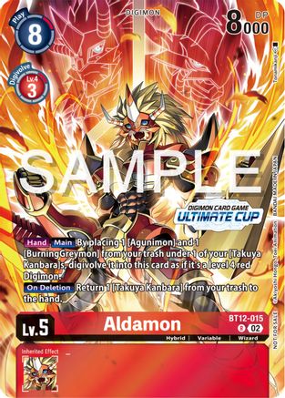 Aldamon (Ultimate Cup 2024) (BT12-015) [Across Time] Foil - Deck Out Gaming