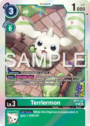 Terriermon (ST17-02) [Starter Deck 17: Double Typhoon Advanced Deck Set] Foil - Deck Out Gaming