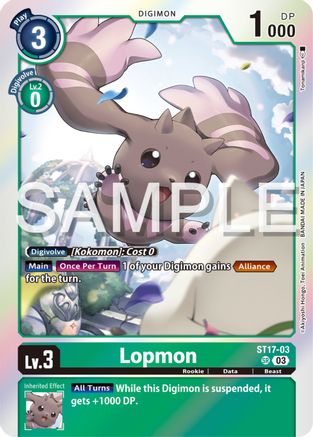 Lopmon (ST17-03) [Starter Deck 17: Double Typhoon Advanced Deck Set] Foil - Deck Out Gaming