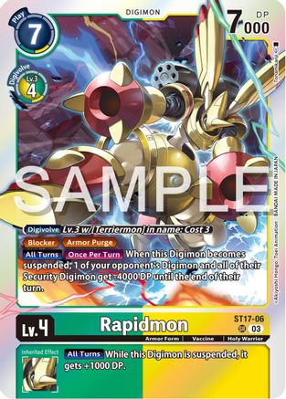 Rapidmon - ST17-06 (ST17-06) [Starter Deck 17: Double Typhoon Advanced Deck Set] Foil - Deck Out Gaming