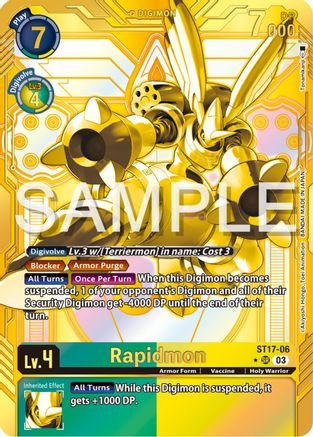 Rapidmon - ST17-06 (Gold) (ST17-06) [Starter Deck 17: Double Typhoon Advanced Deck Set] Foil - Deck Out Gaming