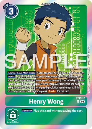 Henry Wong (ST17-10) [Starter Deck 17: Double Typhoon Advanced Deck Set] Foil - Deck Out Gaming