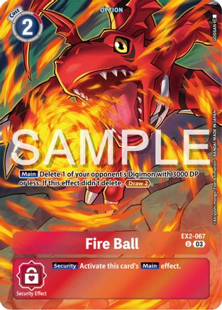 Fire Ball (Bonus Pack) (EX2-067) [Starter Deck 17: Double Typhoon Advanced Deck Set] Foil - Deck Out Gaming