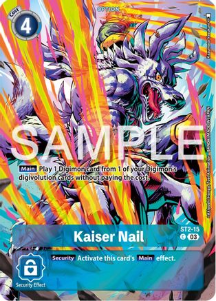 Kaiser Nail (Bonus Pack) (ST2-15) [Starter Deck 17: Double Typhoon Advanced Deck Set] Foil - Deck Out Gaming