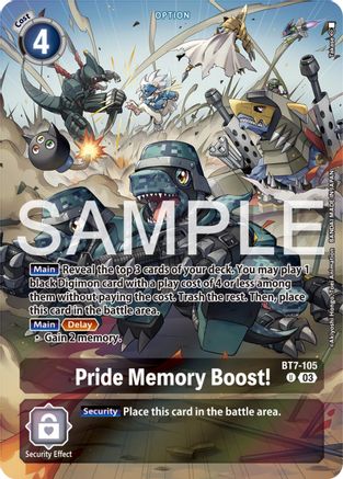 Pride Memory Boost! (Bonus Pack) (BT7-105) [Starter Deck 17: Double Typhoon Advanced Deck Set] Foil - Deck Out Gaming