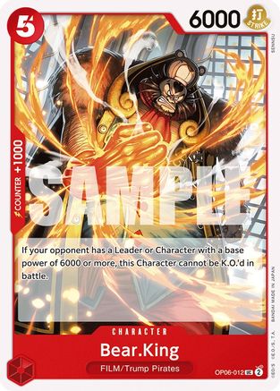 Bear.King (OP06-012) [Wings of the Captain] - Deck Out Gaming