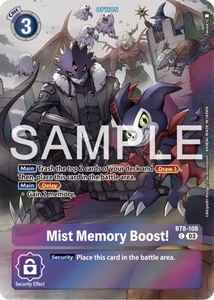 Mist Memory Boost! (Bonus Pack) (BT8-108) [Starter Deck 17: Double Typhoon Advanced Deck Set] Foil - Deck Out Gaming