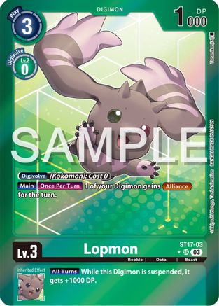 Lopmon (Advanced Deck Set Double Typhoon Secret Pack) (ST17-03) [Starter Deck 17: Double Typhoon Advanced Deck Set] Foil - Deck Out Gaming