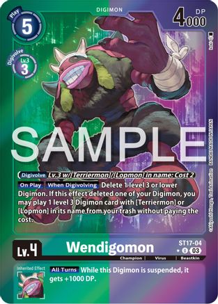 Wendigomon (Advanced Deck Set Double Typhoon Secret Pack) (ST17-04) [Starter Deck 17: Double Typhoon Advanced Deck Set] Foil - Deck Out Gaming