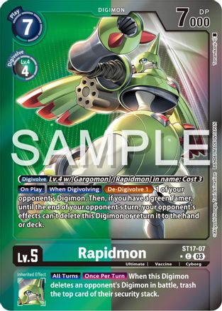 Rapidmon - ST17-07 (Advanced Deck Set Double Typhoon Secret Pack) (ST17-07) [Starter Deck 17: Double Typhoon Advanced Deck Set] Foil - Deck Out Gaming