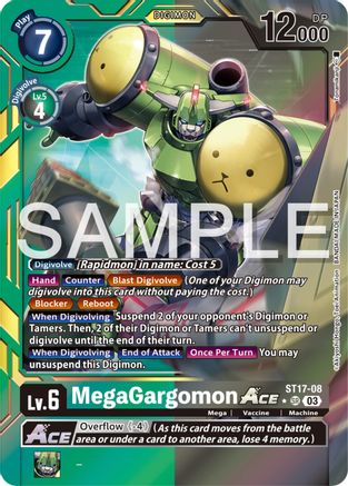 MegaGargomon ACE (Advanced Deck Set Double Typhoon Secret Pack) (ST17-08) [Starter Deck 17: Double Typhoon Advanced Deck Set] Foil - Deck Out Gaming