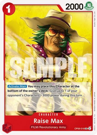 Raise Max (OP06-016) [Wings of the Captain] - Deck Out Gaming