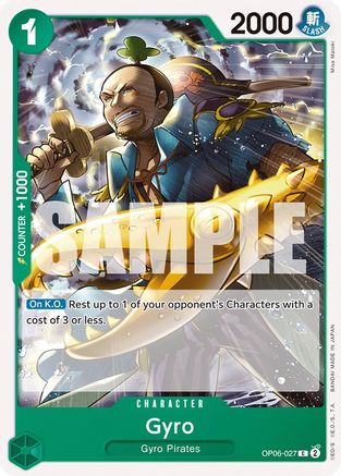 Gyro (OP06-027) [Wings of the Captain] - Deck Out Gaming