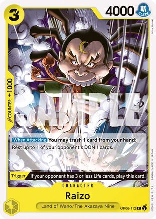 Raizo (OP06-112) [Wings of the Captain] - Deck Out Gaming