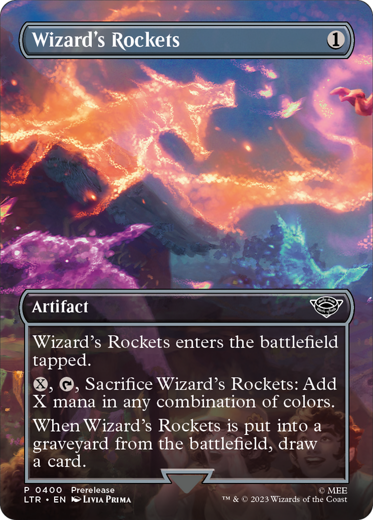 Wizard's Rockets (Borderless) (400) [The Lord of the Rings: Tales of Middle-earth] foil - Deck Out Gaming