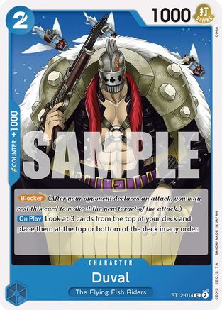 Duval (ST12-014) [Starter Deck 12: Zoro and Sanji] - Deck Out Gaming
