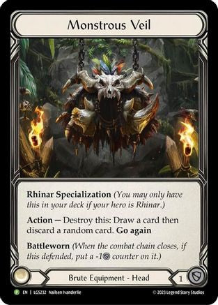 Monstrous Veil - LGS232 (LGS232) [Flesh and Blood: Promo Cards] Rainbow Foil - Deck Out Gaming