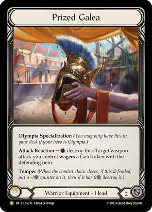 Prized Galea - LGS236 (LGS236) [Flesh and Blood: Promo Cards] Rainbow Foil - Deck Out Gaming