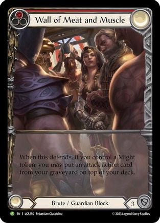 Wall of Meat and Muscle - LGS250 (LGS250) [Flesh and Blood: Promo Cards] Rainbow Foil - Deck Out Gaming