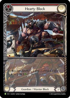 Hearty Block - LGS252 (LGS252) [Flesh and Blood: Promo Cards] Rainbow Foil - Deck Out Gaming