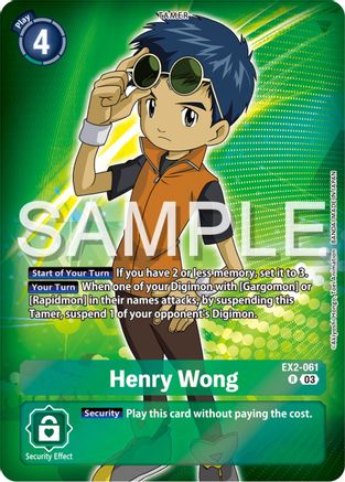 Henry Wong (Reprint) (EX2-061) [Starter Deck 17: Double Typhoon Advanced Deck Set] Foil - Deck Out Gaming