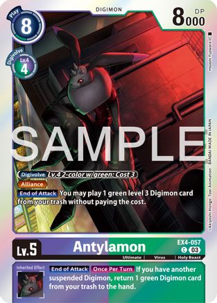 Antylamon (Reprint) (EX4-057) [Starter Deck 17: Double Typhoon Advanced Deck Set] Foil - Deck Out Gaming