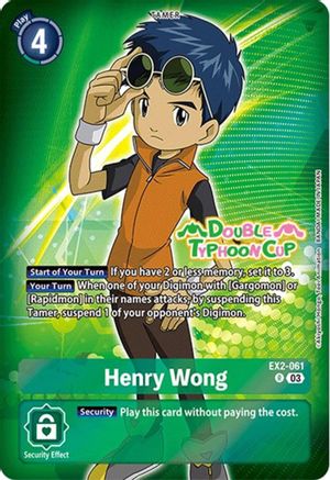 Henry Wong (Reprint) (EX2-061) [Starter Deck 17: Double Typhoon Advanced Deck Set Pre-Release Cards] Foil - Deck Out Gaming