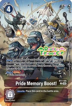 Pride Memory Boost! (Bonus Pack) (BT7-105) [Starter Deck 17: Double Typhoon Advanced Deck Set Pre-Release Cards] Foil - Deck Out Gaming
