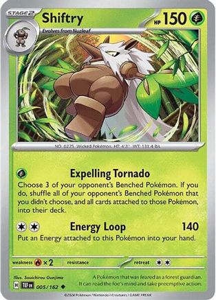 Shiftry - 005/162 (5) [SV05: Temporal Forces] Reverse Holofoil - Deck Out Gaming