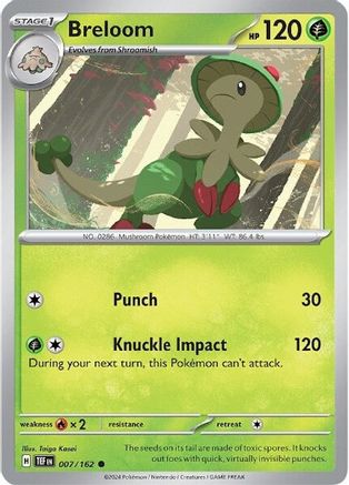 Breloom (7) [SV05: Temporal Forces] Reverse Holofoil - Deck Out Gaming