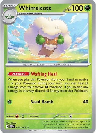 Whimsicott (15) [SV05: Temporal Forces] Reverse Holofoil - Deck Out Gaming