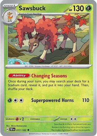 Sawsbuck - 017/162 (17) [SV05: Temporal Forces] - Deck Out Gaming