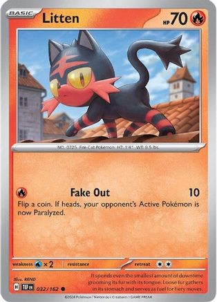 Litten - 032/162 (32) [SV05: Temporal Forces] Reverse Holofoil - Deck Out Gaming