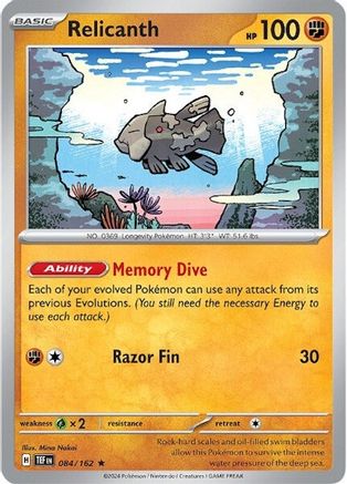 Relicanth - 084/162 (84) [SV05: Temporal Forces] Reverse Holofoil - Deck Out Gaming