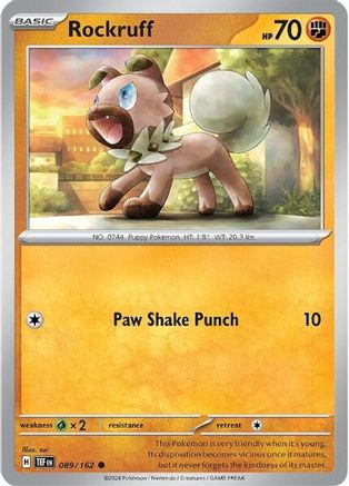 Rockruff (89) [SV05: Temporal Forces] Reverse Holofoil - Deck Out Gaming