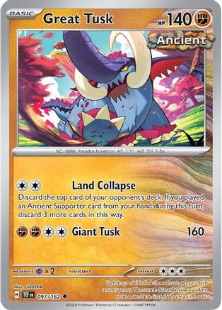 Great Tusk - 097/162 (97) [SV05: Temporal Forces] Reverse Holofoil - Deck Out Gaming