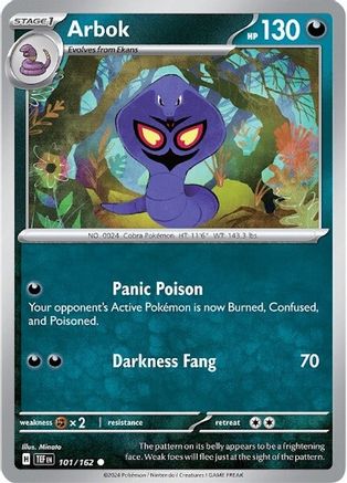 Arbok - 101/162 (101) [SV05: Temporal Forces] Reverse Holofoil - Deck Out Gaming