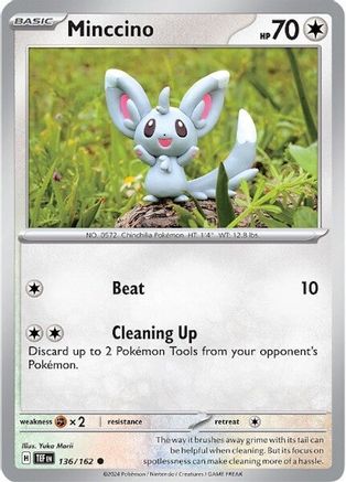 Minccino - 136/162 (136) [SV05: Temporal Forces] Reverse Holofoil - Deck Out Gaming