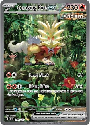 Gouging Fire ex - 204/162 (204) [SV05: Temporal Forces] Holofoil - Deck Out Gaming