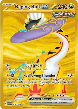 Raging Bolt ex (218) [SV05: Temporal Forces] Holofoil - Deck Out Gaming