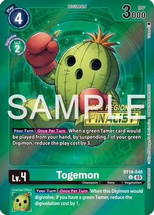 Togemon (2024 Regionals Finalist) (BT14-046) [Blast Ace] Foil - Deck Out Gaming