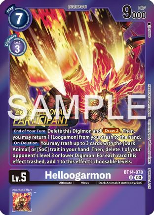 Helloogarmon (2024 Regionals Participant) (BT14-078) [Blast Ace] Foil - Deck Out Gaming