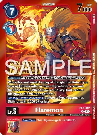 Flaremon (2024 Regionals Finalist) (EX5-012) [Animal Colosseum] Foil - Deck Out Gaming