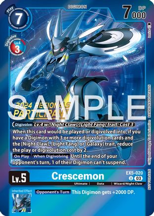 Crescemon (2024 Regionals Participant) (EX5-020) [Animal Colosseum] Foil - Deck Out Gaming