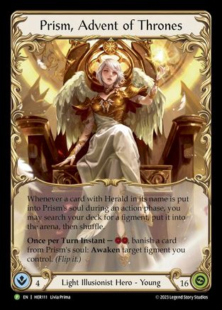 Prism, Advent of Thrones - HER111 (HER111) [Flesh and Blood: Promo Cards] Rainbow Foil - Deck Out Gaming