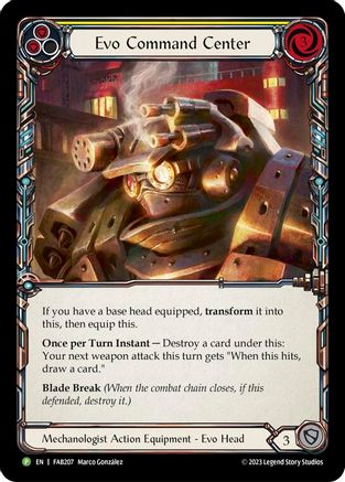 Evo Command Center - FAB207 (FAB207) [Flesh and Blood: Promo Cards] Rainbow Foil - Deck Out Gaming